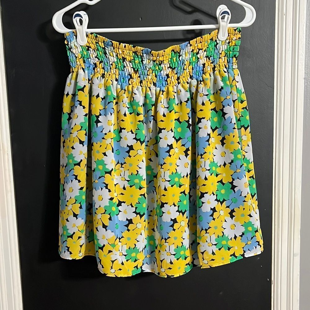 LOFT Floral Mini Skirt - Yellow, Green, Blue